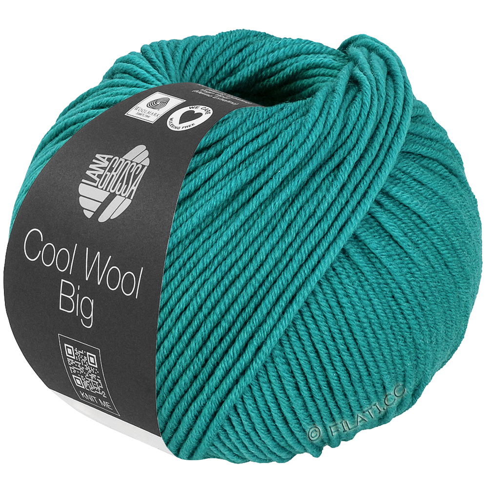 Lana Grossa COOL WOOL Big  Uni/Melange | 1043-vert turquoise