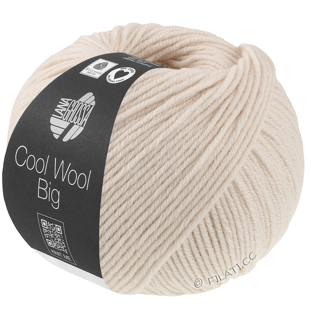 Lana Grossa COOL WOOL Big  Uni/Melange | 1046-crème