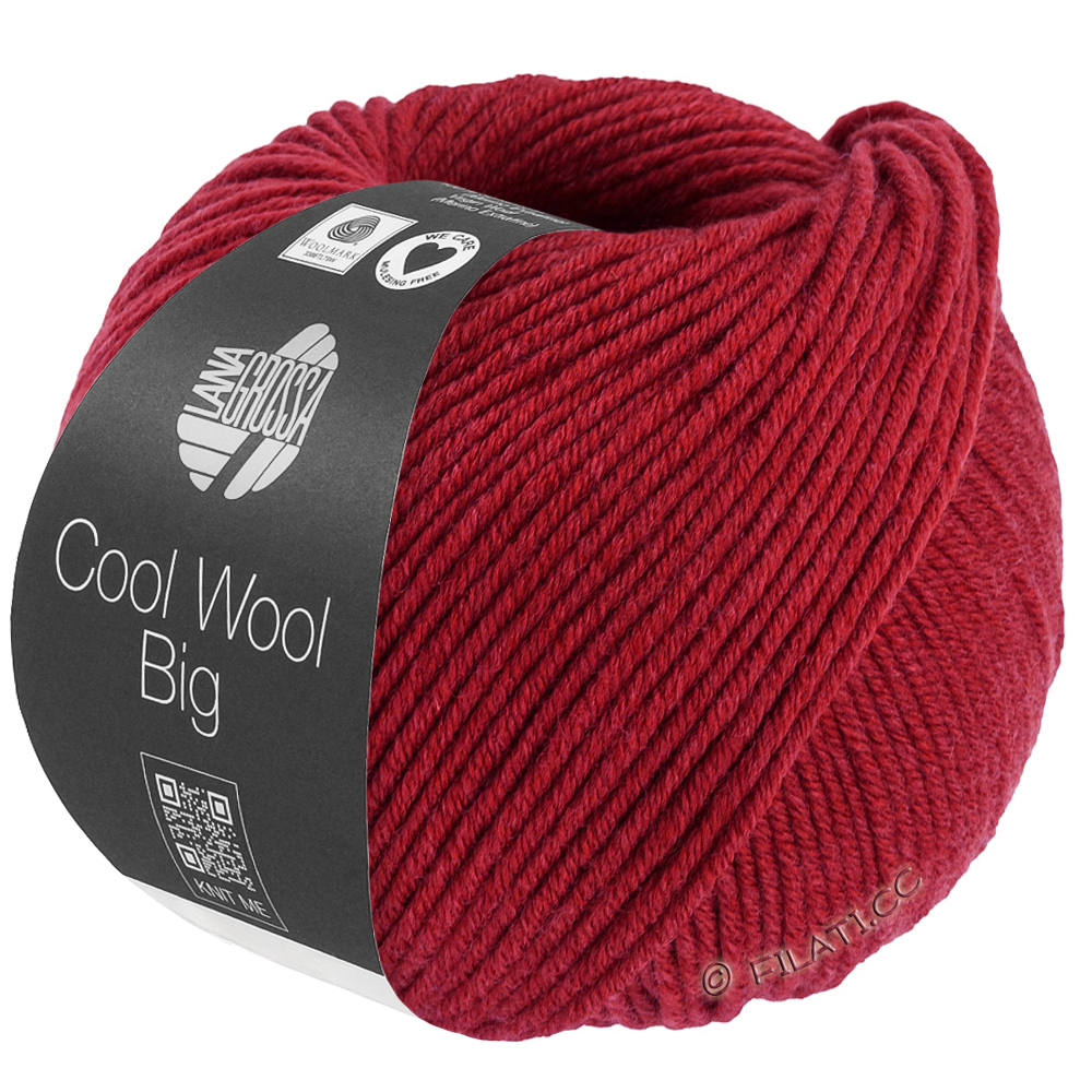 Lana Grossa COOL WOOL Big Mélange (We Care) | 1701-rouge cerise chiné
