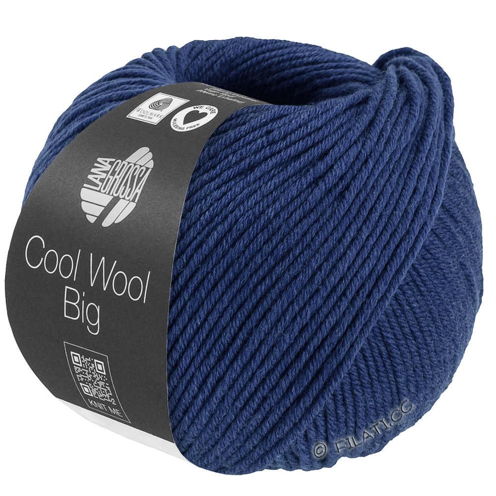 Lana Grossa COOL WOOL Big Mélange (We Care) | 1704-bleu foncé chiné