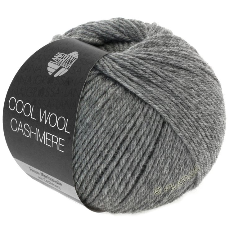 Lana Grossa COOL WOOL Cashmere | 07-gris foncé chiné