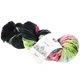 Lana Grossa COOL WOOL Hand-dyed | 106-noir/gris/pêche/rose vif/vert/pourpre