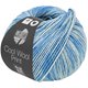 Lana Grossa COOL WOOL Neon Print | 6523-bleu néon/bleu tendre