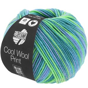 Lana Grossa COOL WOOL  Print | 757-turquoise/pétrole/bleu ciel/vert clair