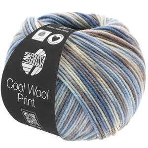 Lana Grossa COOL WOOL  Print | 763-bleu clair/grège/brun gris/gris bleu