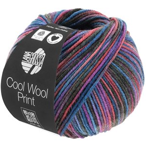 Lana Grossa COOL WOOL  Print | 821-marine/bourgogne/violet/anthracite