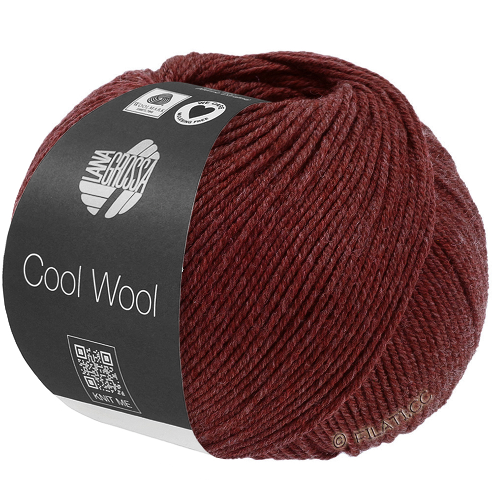 Lana Grossa COOL WOOL Mélange (We Care) | 1500-rouge vin chiné