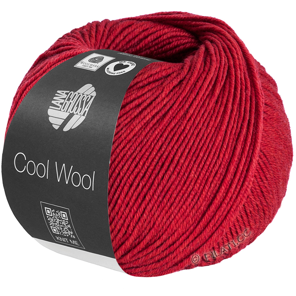 Lana Grossa COOL WOOL Mélange (We Care) | 1501-rouge cerise chiné
