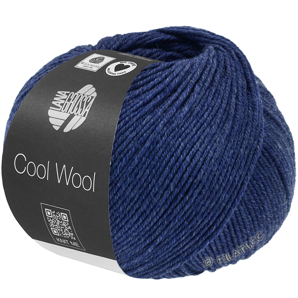 Lana Grossa COOL WOOL Mélange (We Care) | 1504-bleu foncé chiné