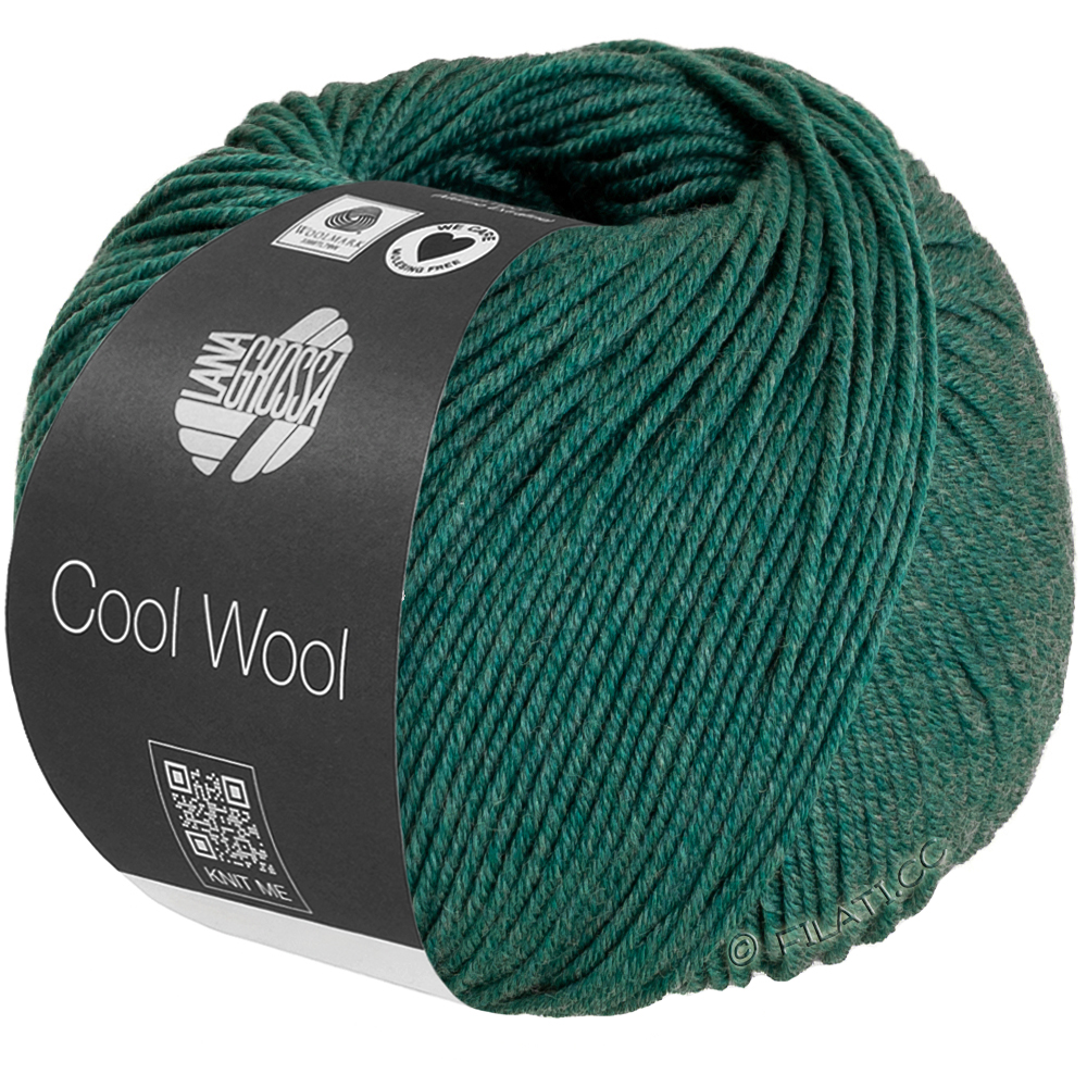 Lana Grossa COOL WOOL Mélange (We Care) | 1505-vert foncé chiné