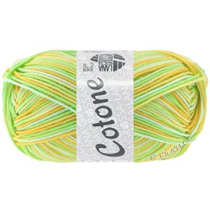 Lana Grossa COTONE  Print/Spray/Mouliné | 349-jaune/vanille/vert clair/vert blanc