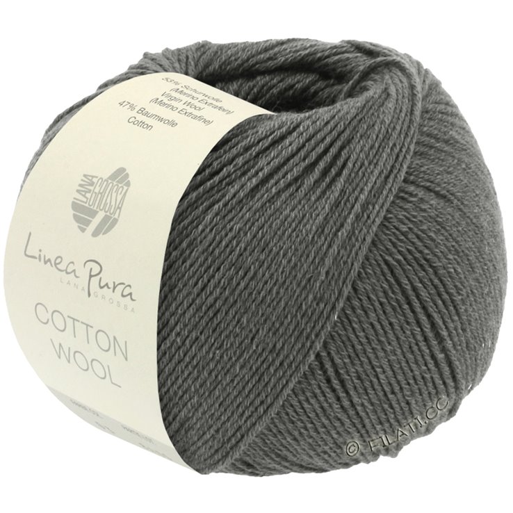 Lana Grossa COTTON WOOL (Linea Pura) | 07-gris foncé