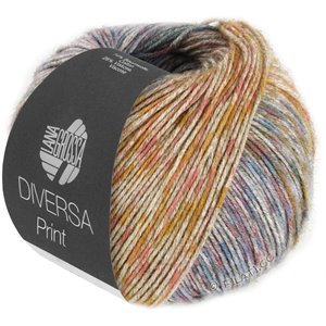 Lana Grossa DIVERSA PRINT | 104-gris/orange/rose vif/jaune/olive