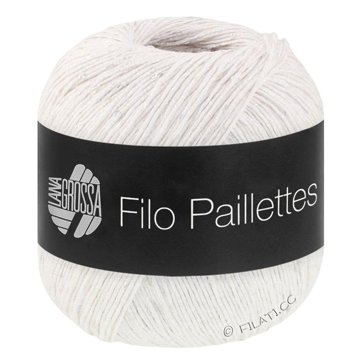 Lana Grossa FILO PAILLETTES | 01-blanc