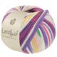 Lana Grossa LANDLUST DIE SOCKENWOLLE | 721-rose/écru/vert/violet bleu/jaune safran/rose vif/fuchsia rayé