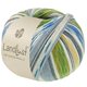 Lana Grossa LANDLUST DIE SOCKENWOLLE | 724-pomme verte/jaune moutarde/écru/gris clair/gris moyen/bleu jean rayé