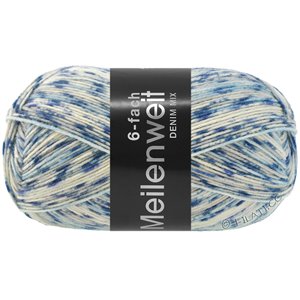 Lana Grossa MEILENWEIT 6-FACH 150g Denim Mix Blue | 9625-