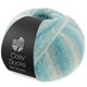 Lana Grossa MEILENWEIT 100g Cosy Socks Soft Stripes | 110-gris clair/menthe/turquoise menthe/turquoise/pétrole clair