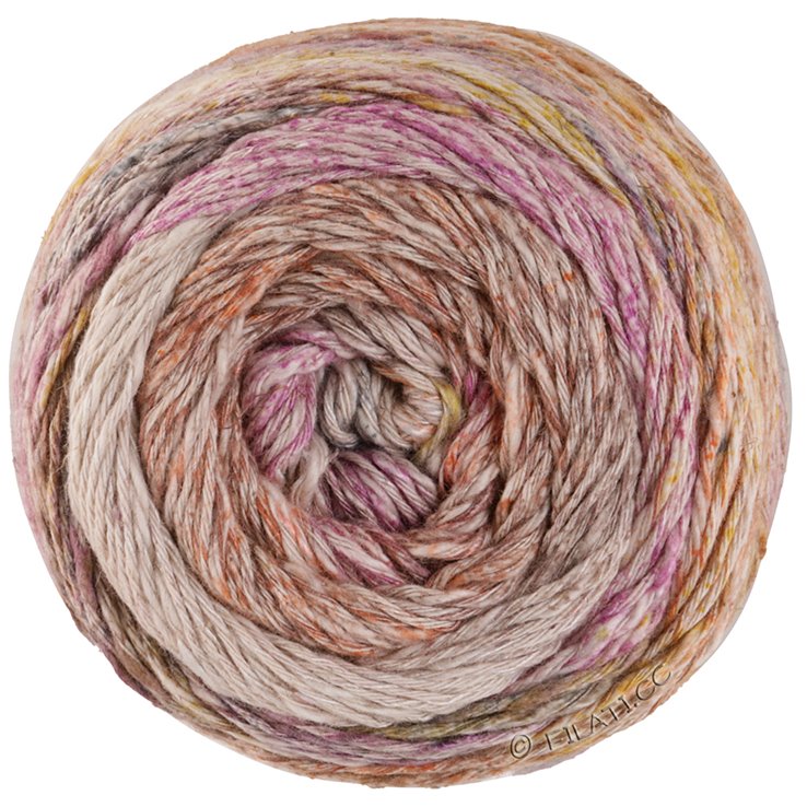 Lana Grossa MOSAICO (Linea Pura) | 012-fuchsia/nature/taupe/chameau/baies/brun gris/gris/moutarde/saumon
