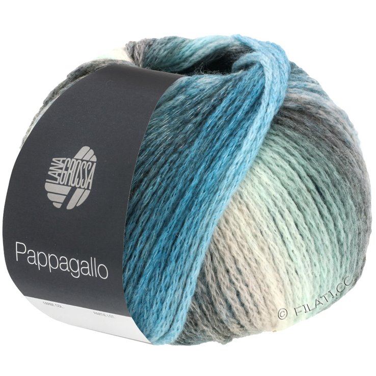 Lana Grossa PAPPAGALLO | 01-pétrole/jade/gris foncé/bleu gris/bleu clair/brun noir/chameau