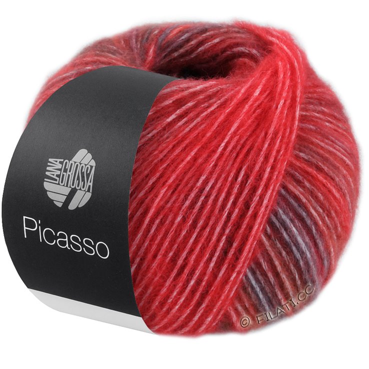 Lana Grossa PICASSO | 12-rouge vin/rouge cerise/rouge feu/nougat/rouge brun