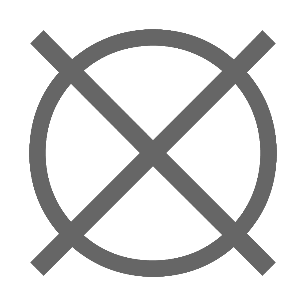 Nettoyage à sec interdit