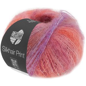 Lana Grossa SILKHAIR PRINT | 409-pourpre/violet rouge/saumon/rose/fuchsia