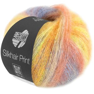 Lana Grossa SILKHAIR PRINT | 423-jaune/orange/rose gris/jean/beige rose/saumon