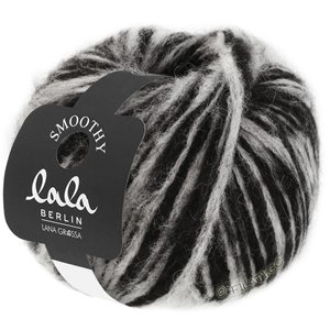 Lana Grossa SMOOTHY (lala BERLIN) | 10-gris/noir