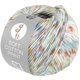 Lana Grossa SOFT COTTON PRINT | 123-écru/jaune pâle/brun clair/turquoise