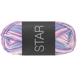 Lana Grossa STAR Print | 360-rose délicat/bleu comme violettes/violet/lilas