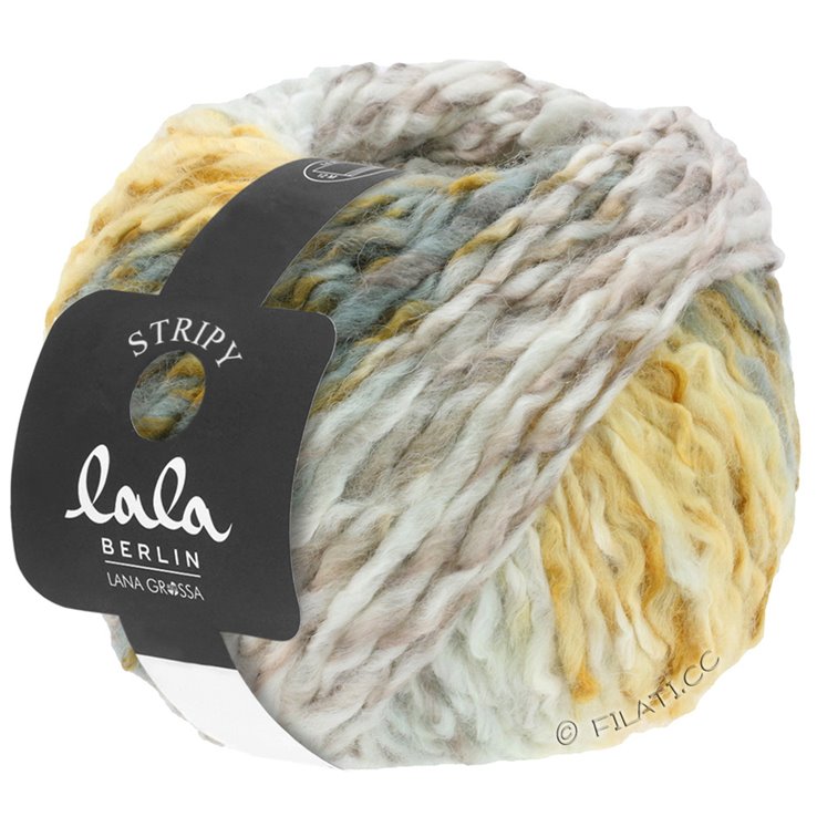 Lana Grossa STRIPY (lala BERLIN) | 06-beige/sable/nature/gris clair/gris moyen/kaki