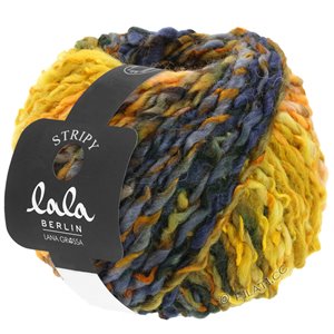 Lana Grossa STRIPY (lala BERLIN) | 08-orange/gris bleu/vert clair/vert foncé
