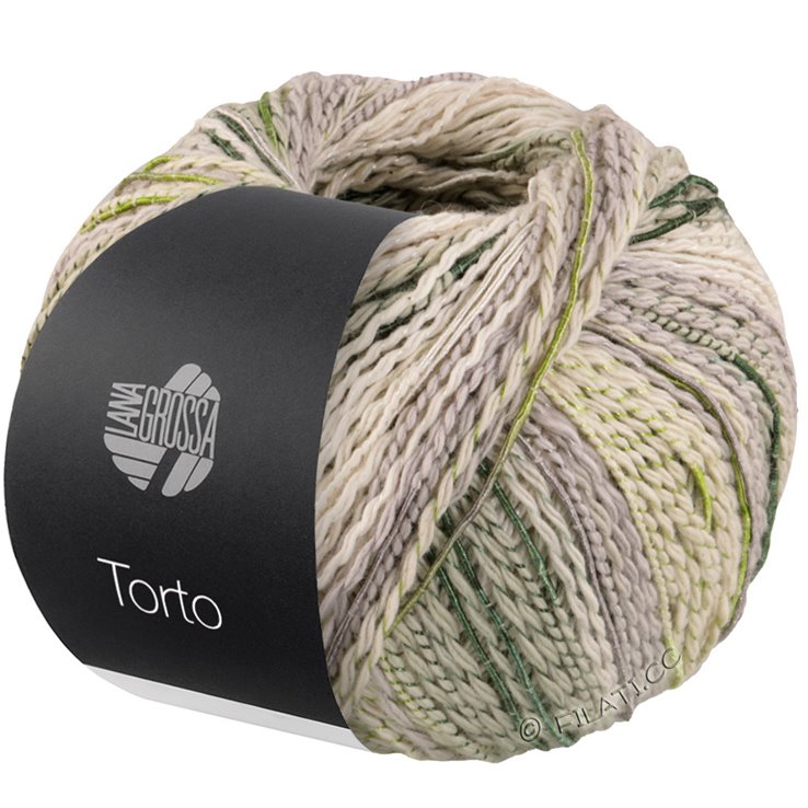 Lana Grossa TORTO | 01-crème/gris clair/vert clair/vert foncé