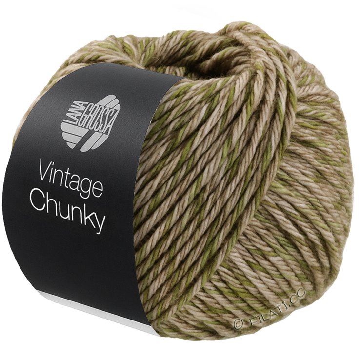 Lana Grossa Vintage Chunky | 02-beige gris/olive