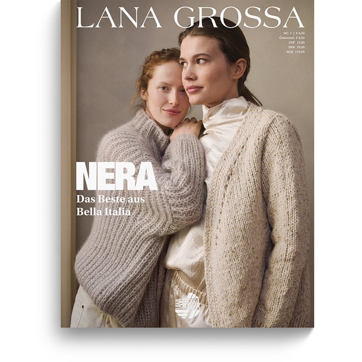 Nera No. 1 - Magazine allemand + explications en français de Lana Grossa