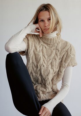 Lana Grossa DÉBARDEUR À TORSADES Natural Alpaca Pelo