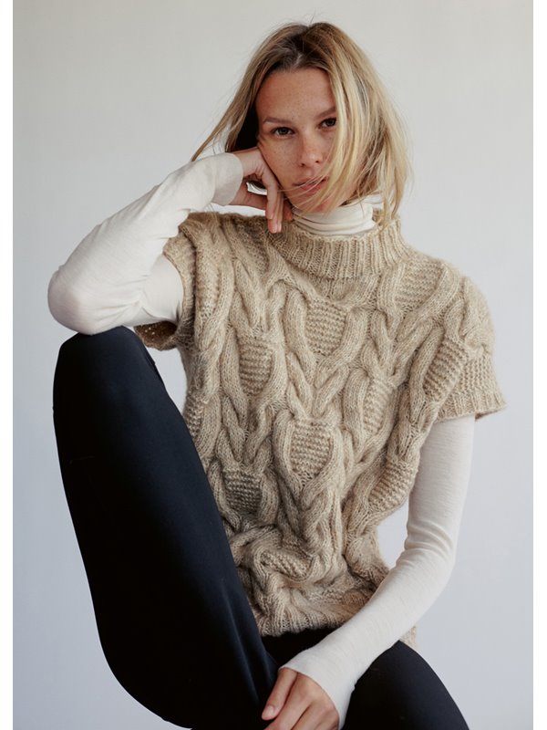 Lana Grossa DÉBARDEUR À TORSADES Natural Alpaca Pelo
