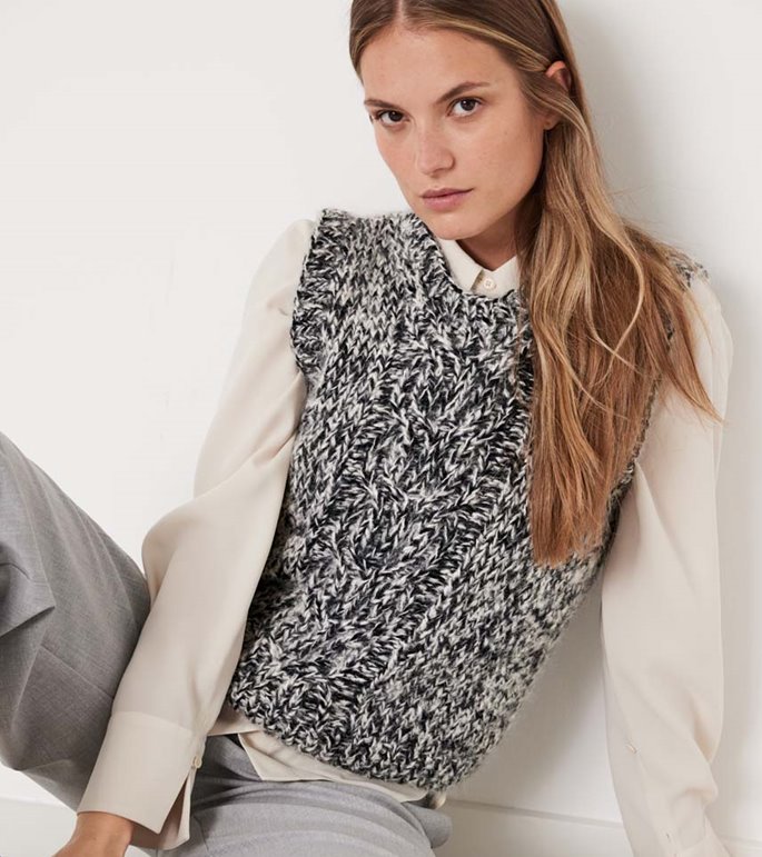 Lana Grossa PULL SANS MANCHES Brigitte No. 2 & Mohair Moda