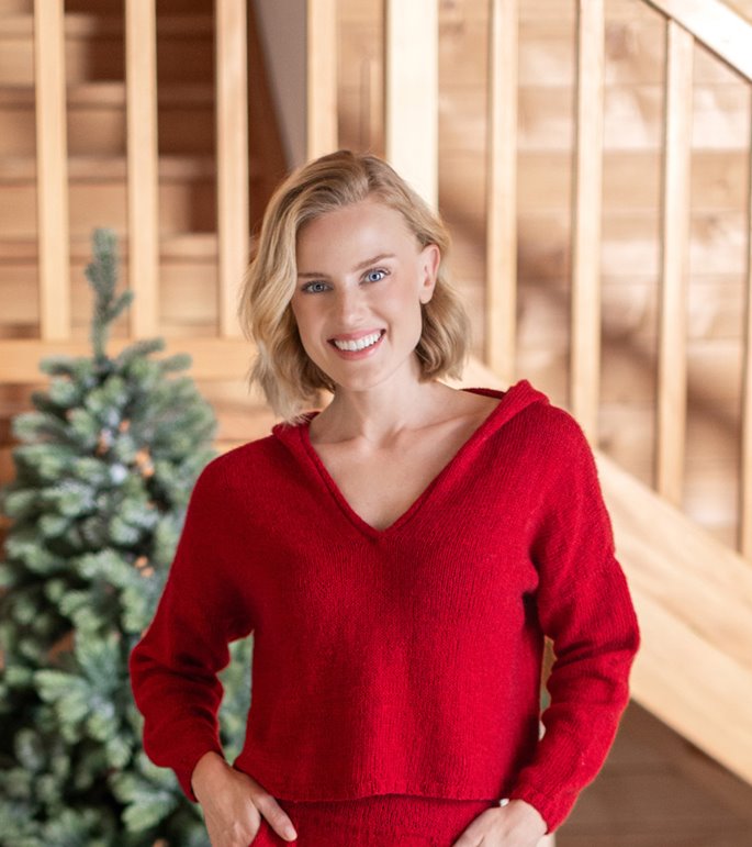 Lana Grossa SWEAT À CAPUCHE Ecopuno