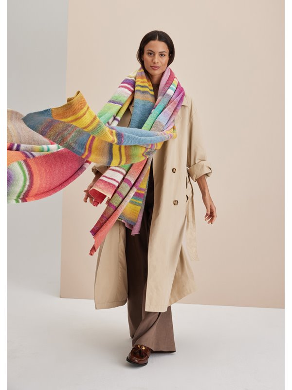 Lana Grossa ÉCHARPE À CARREAUX Gomitolo Magico & Gomitolo Versione