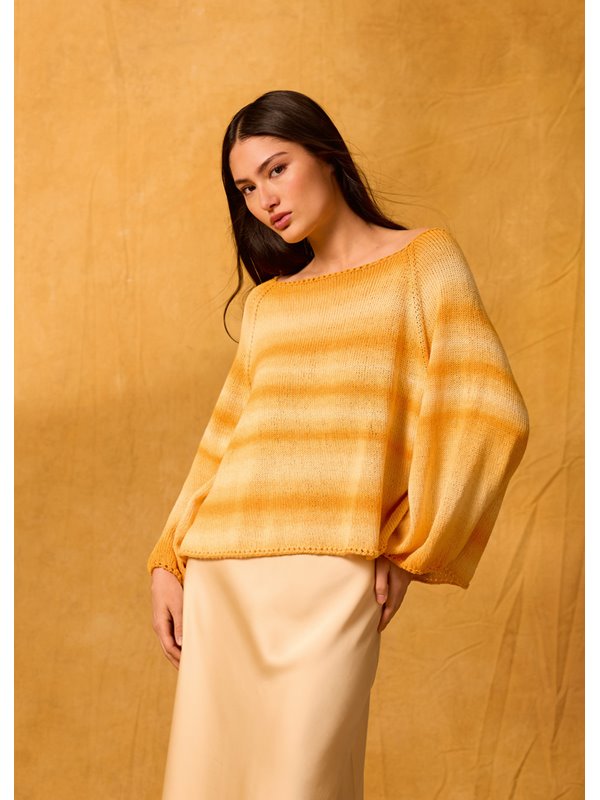 Lana Grossa PULL RAGLAN TRICOTÉ DE HAUT EN BAS Gomitolo Tono