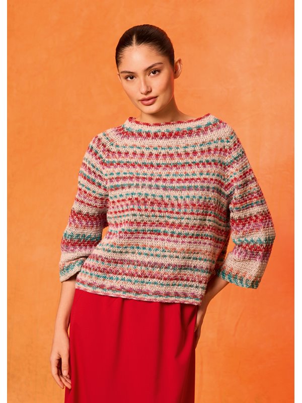 Lana Grossa PULL AU CROCHET TOP-DOWN Gomitolo California