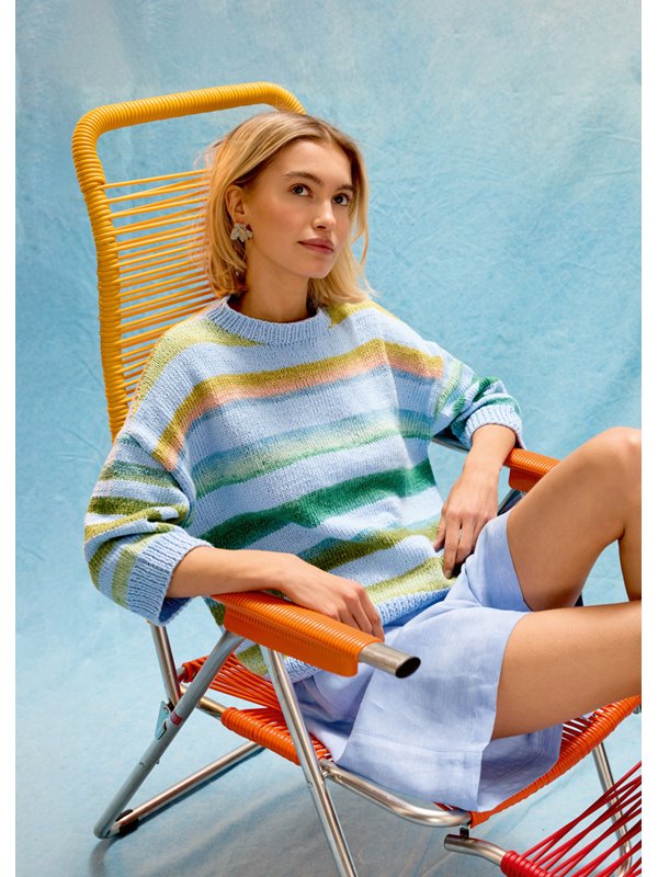 Lana Grossa PULL RAYÉ A MANCHES COURTES Cotonella