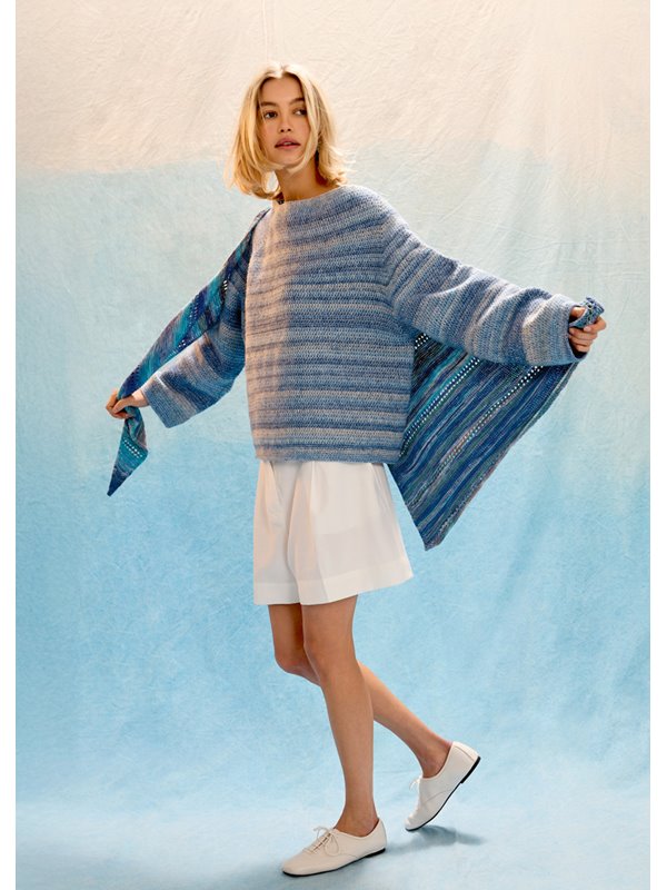 Lana Grossa PULL AU CROCHET DE HAUT EN BAS Gomitolo Mambo