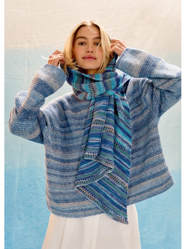 Lana Grossa CHÂLE ASYMÉTRIQUE Gomitolo Alga