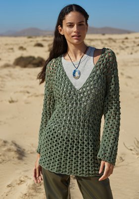 Lana Grossa PULL À MOTIFS DE FLEURS Promessa