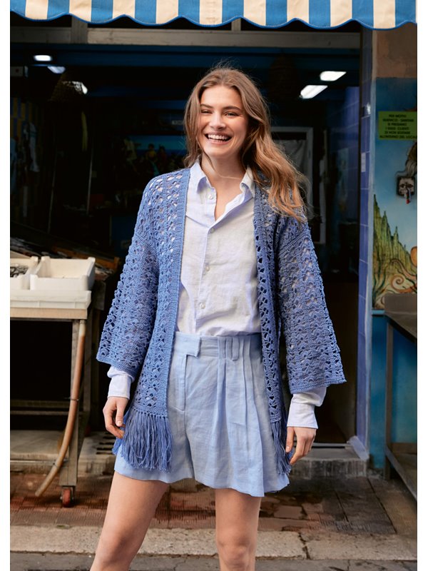 Lana Grossa CARDIGAN MOTIF ÉVENTAIL Summer Cashmere