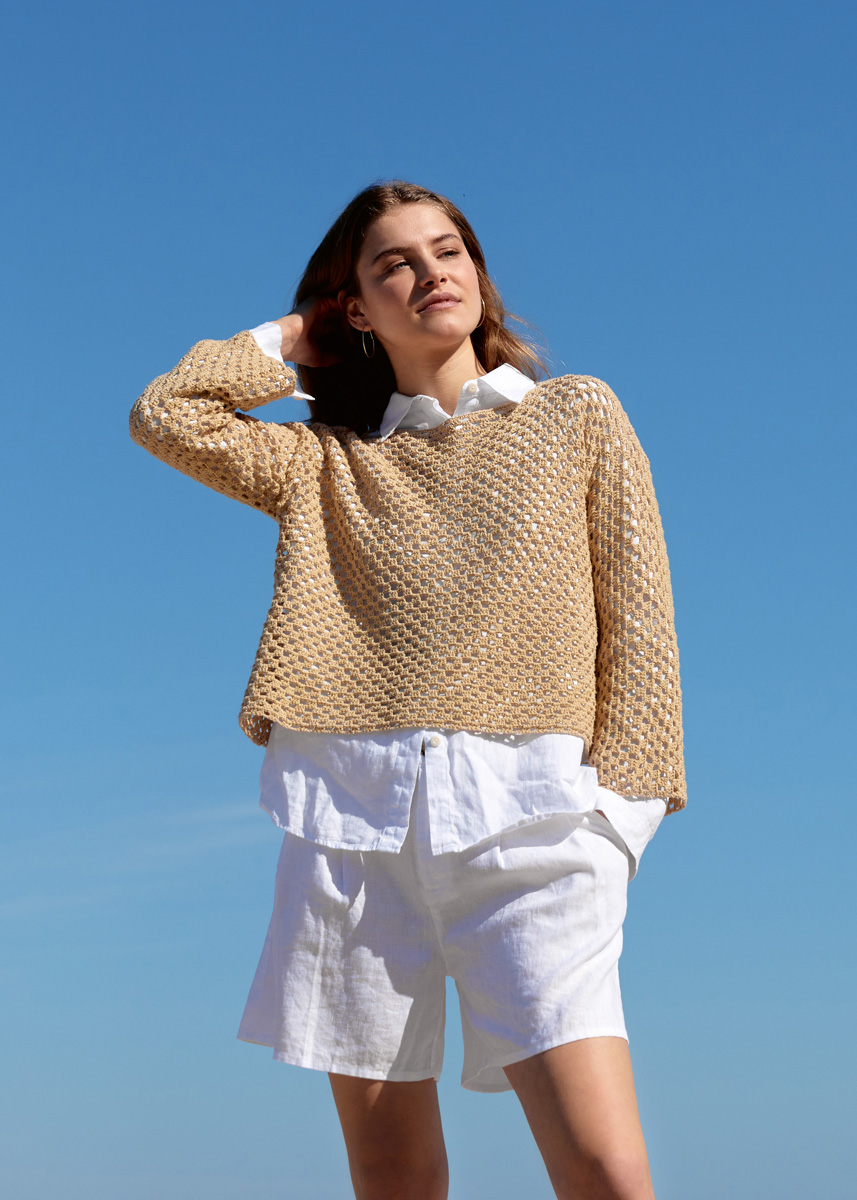 T-PULL EN MOTIF TREILLIS Setapura de Lana Grossa