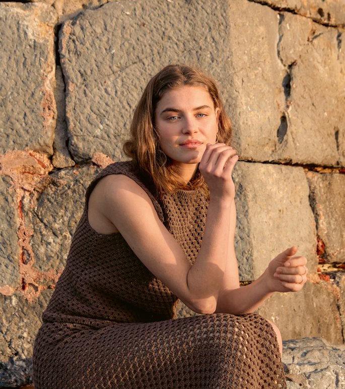 Lana Grossa TOP EN MOTIF TREILLIS Gioia